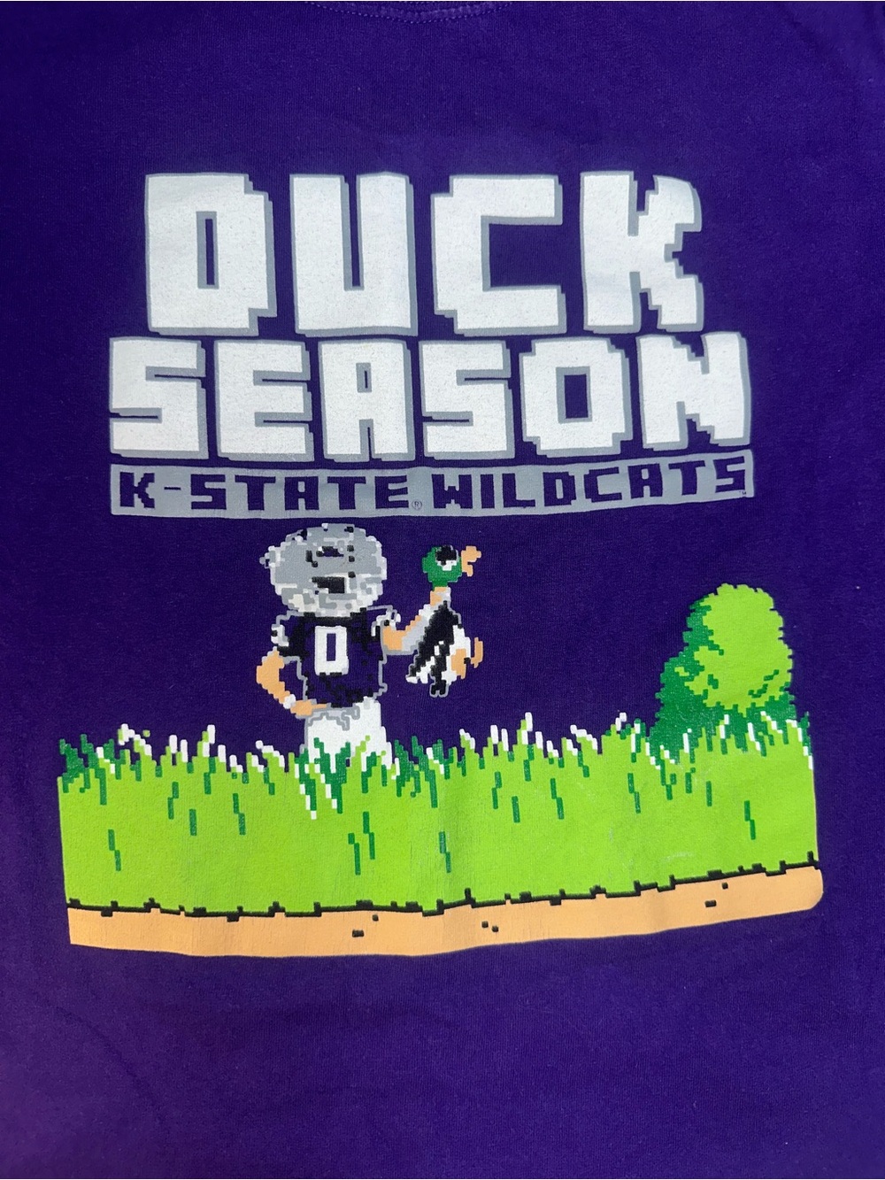 KSU Kansas State University Wildcat Duck Season Tee T-Shirt Youth Med Fan Gear